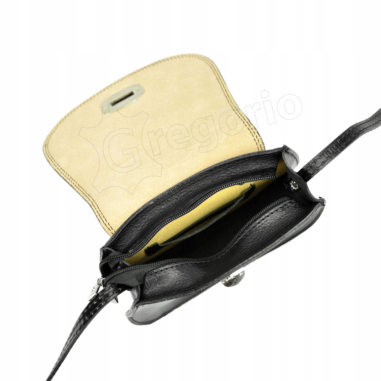 MAŁA TOREBKA PRZEWIESZKA NA RAMIĘ SKÓRA NATURALNA Głębokość produktu 6.5 cm