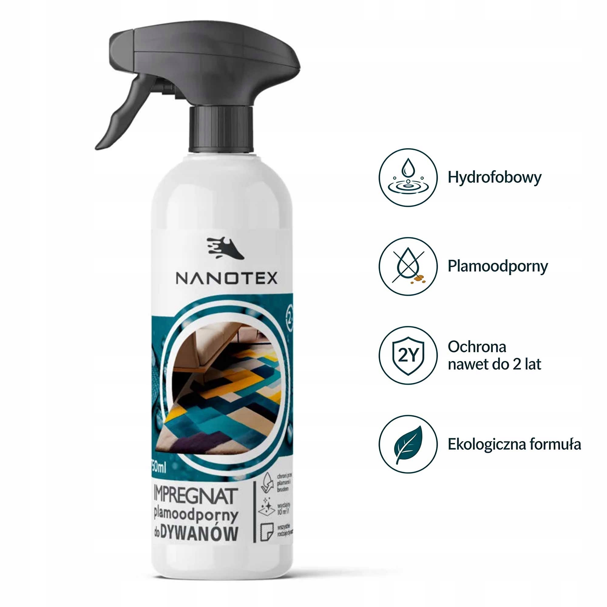 Levně NanoTex impregnace na koberce 750 ml 7 m2, 2 roky ochrany, Bez Zápachu