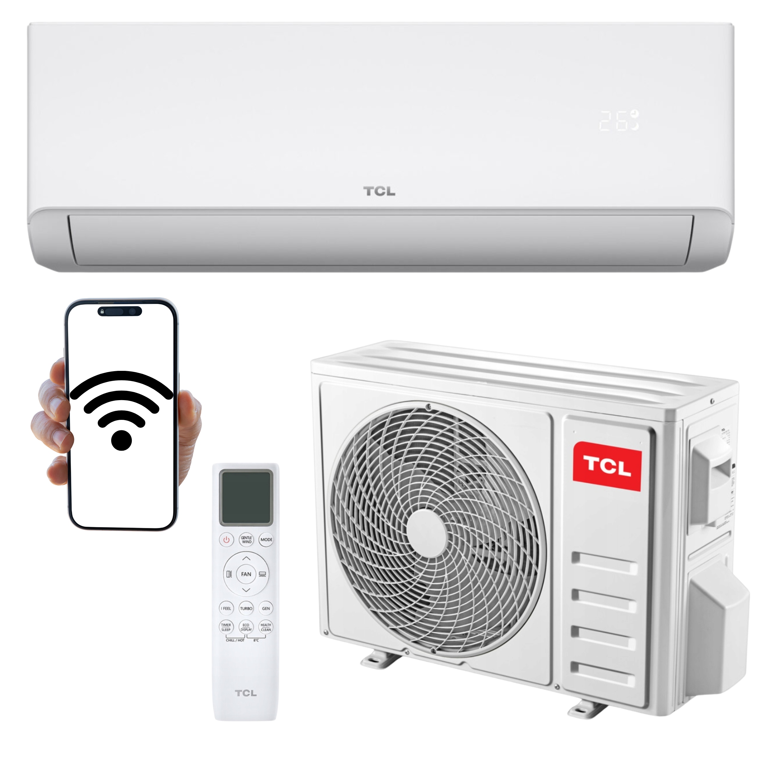 Nástenný klimatizátor Tcl SaveIN Ai 3,4 kW 40 m2 WiFi Výkonná Klimatizácia