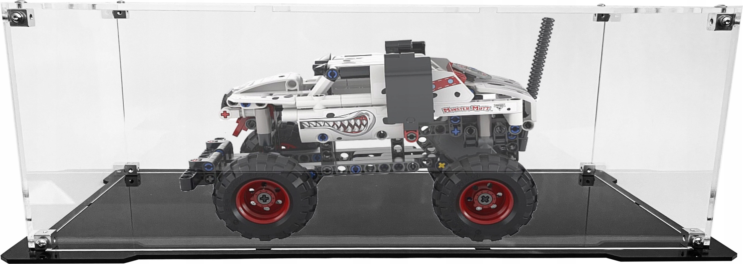 Vitrína s černou základnou pro sadu Lego 42150 Monster Jam Mutt Dalmatian
