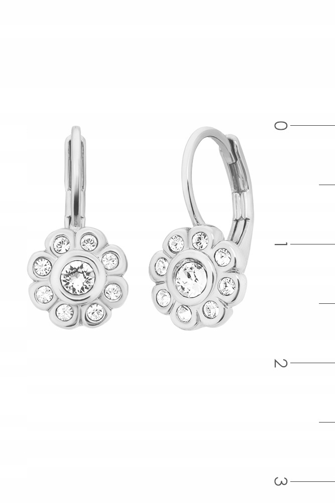 SREBRNE KOLCZYKI DLA DZIECI KWIATUSZKI SWAROVSKI Marka Colibra