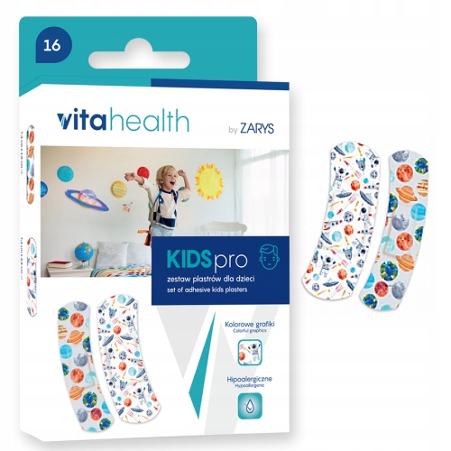 Zarys KIDSpro Boy Zestaw plastrów dla dzieci Kosmos 16szt.