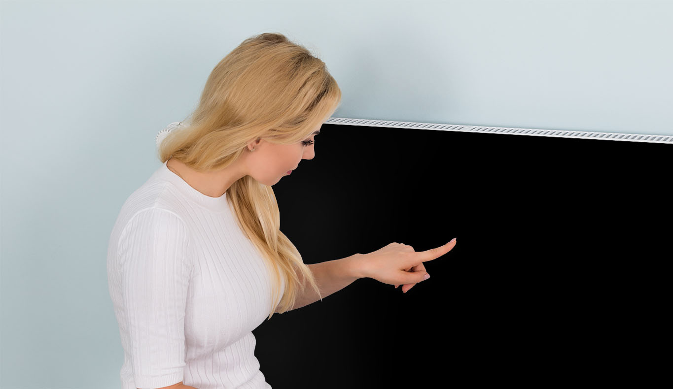 MAGNETYCZNA OSŁONA NA KALORYFER 80x60 CZARNA FOTOTAPETA Grubość materiału 1 mm