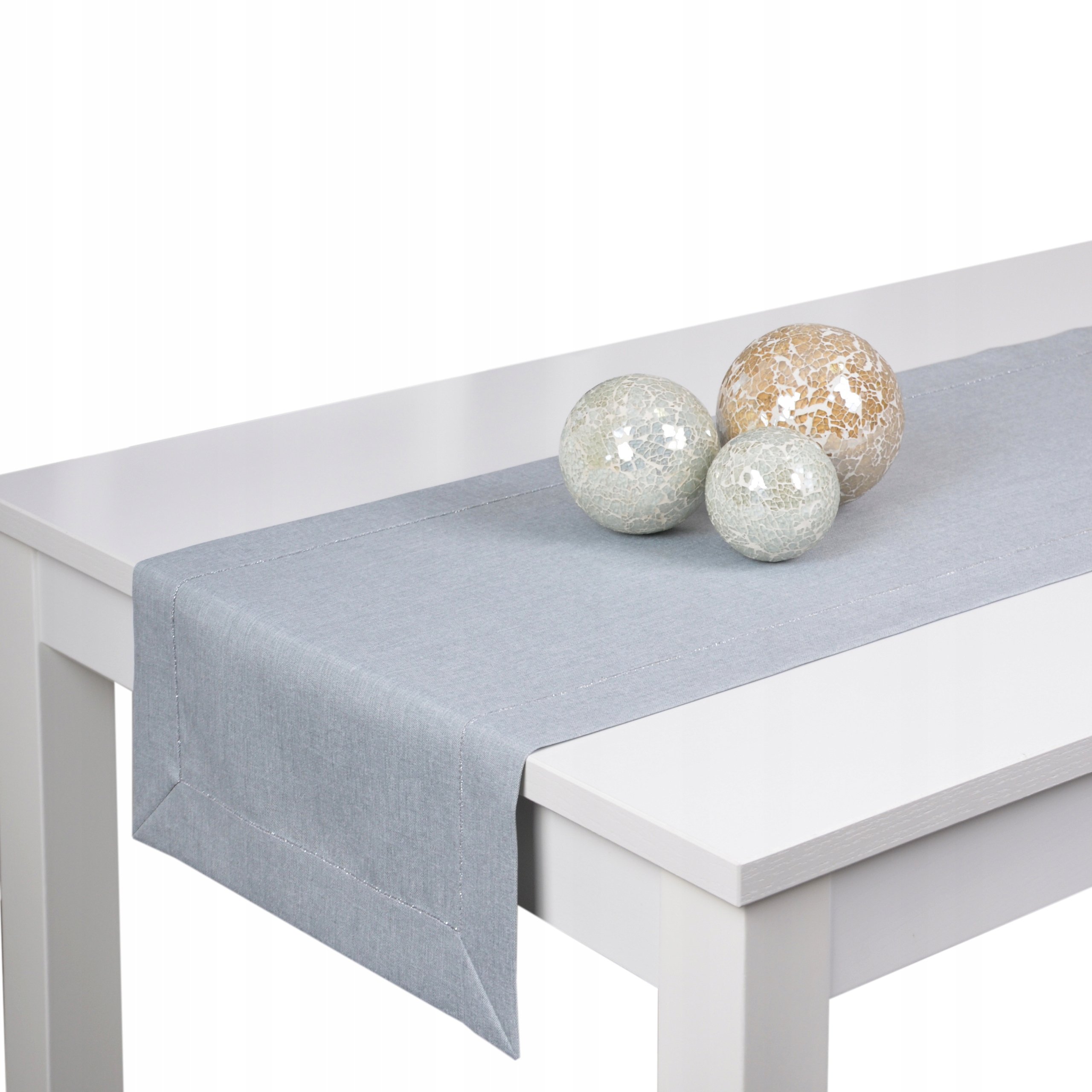 bieżnik na stół Panama Lux 40x220 plamoodporny pas szary