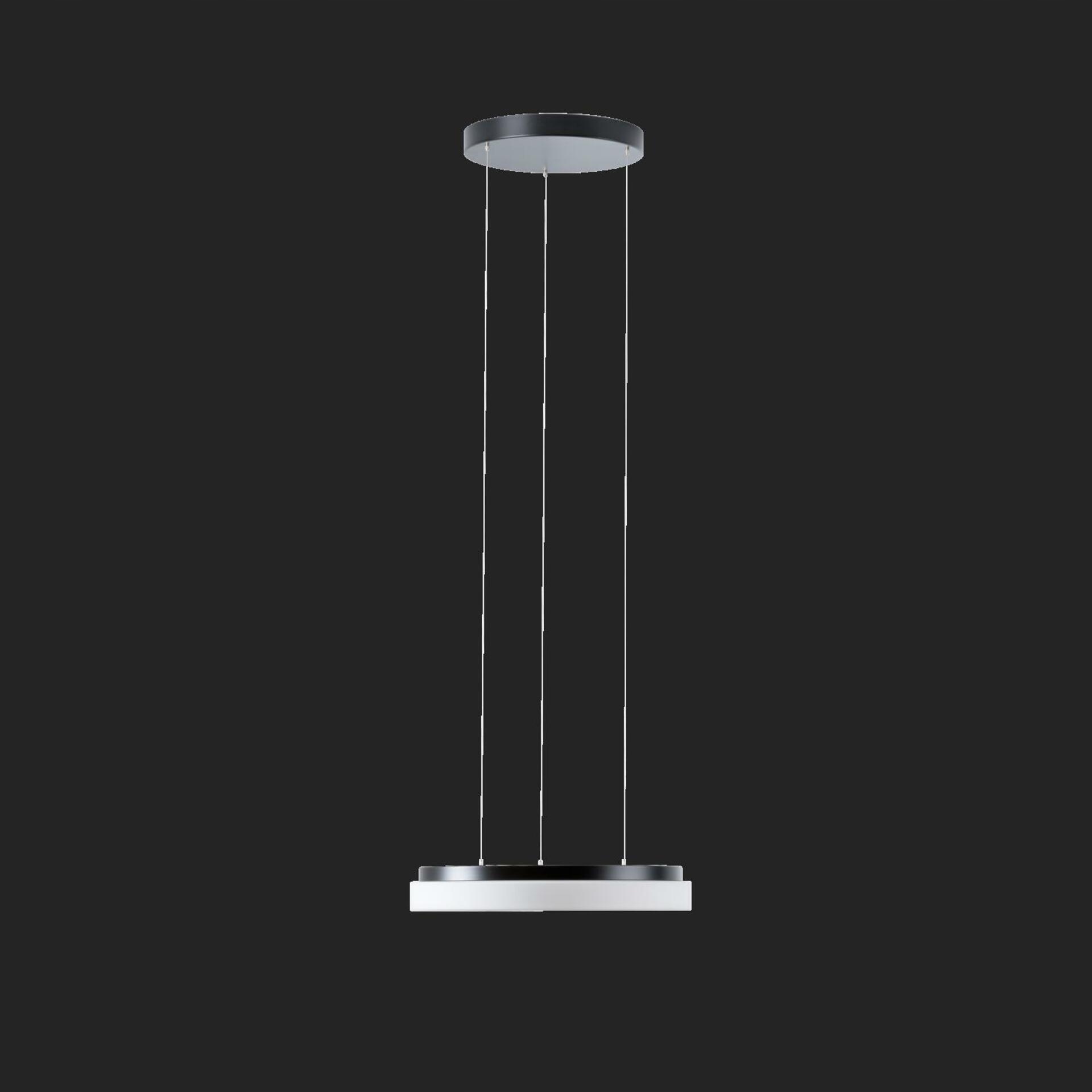 Osmont 66373 Carina LE1 závesné sklenené svietidlo čierna biela IP40 3000 K