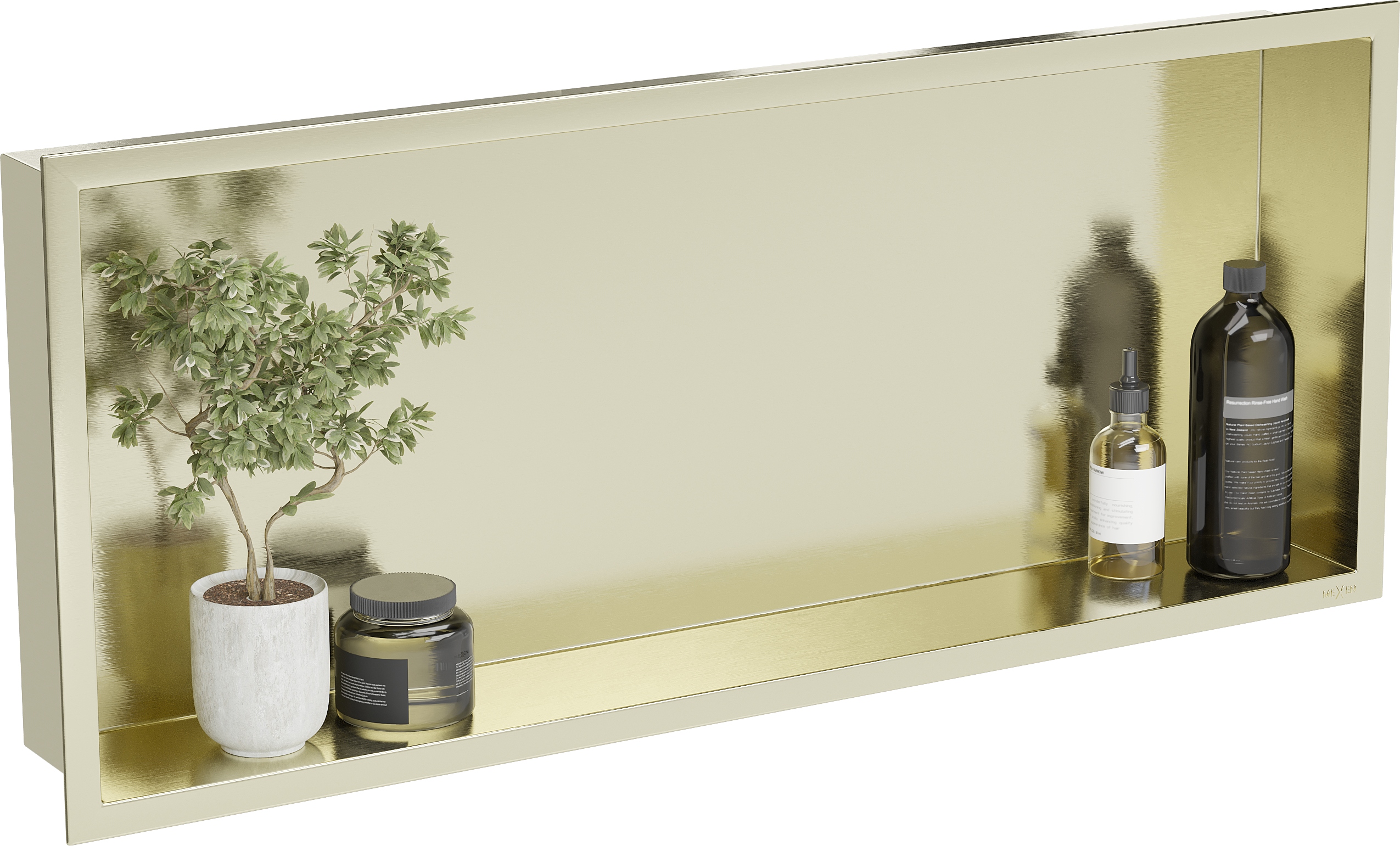 Półka wnękowa pod prysznic łazienkowa 75x30 Mexen X-Wall złoto szczotkowane