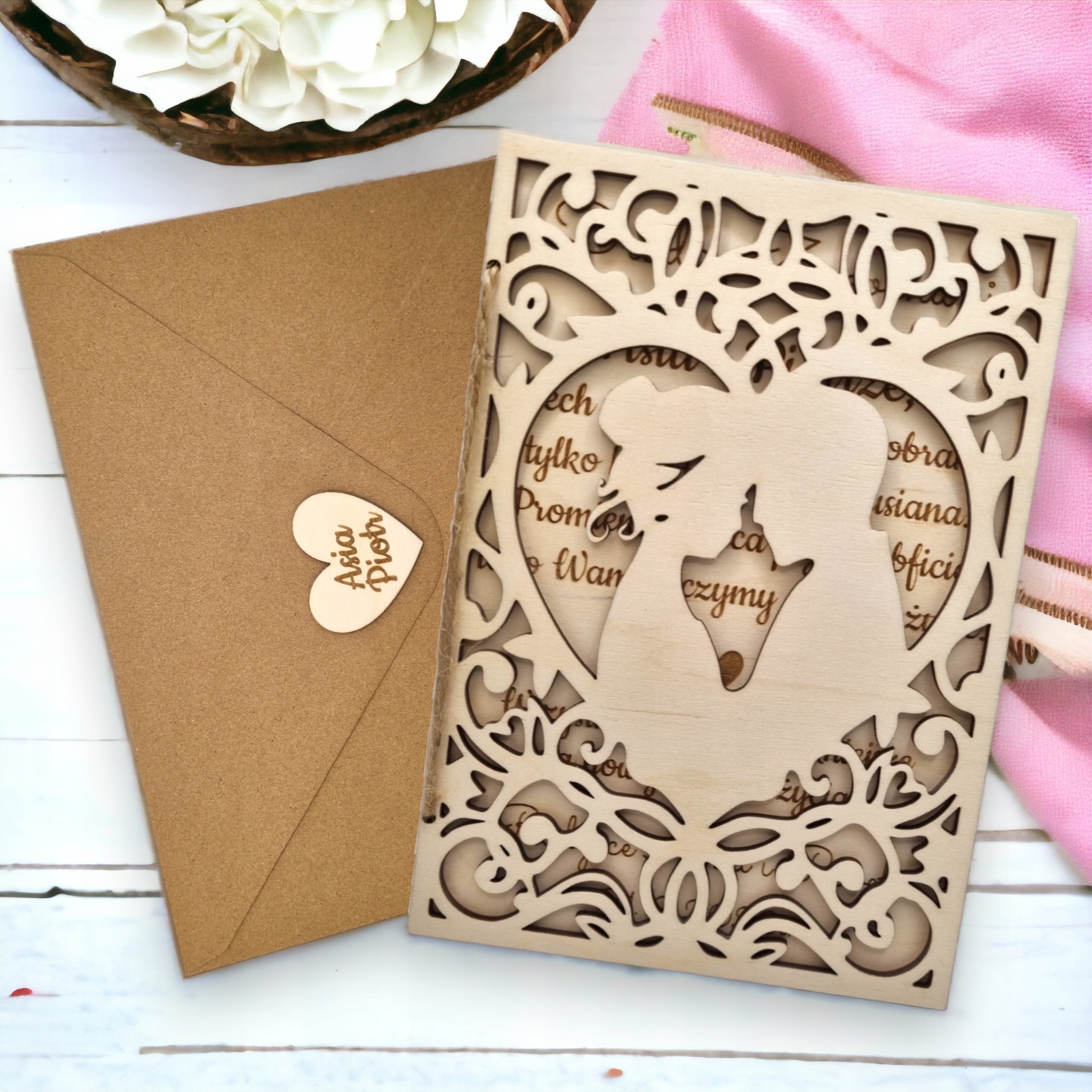 PERSONALIZOWANA KARTKA ŚLUBNA WESELE PREZENT Kod producenta DECORLUX