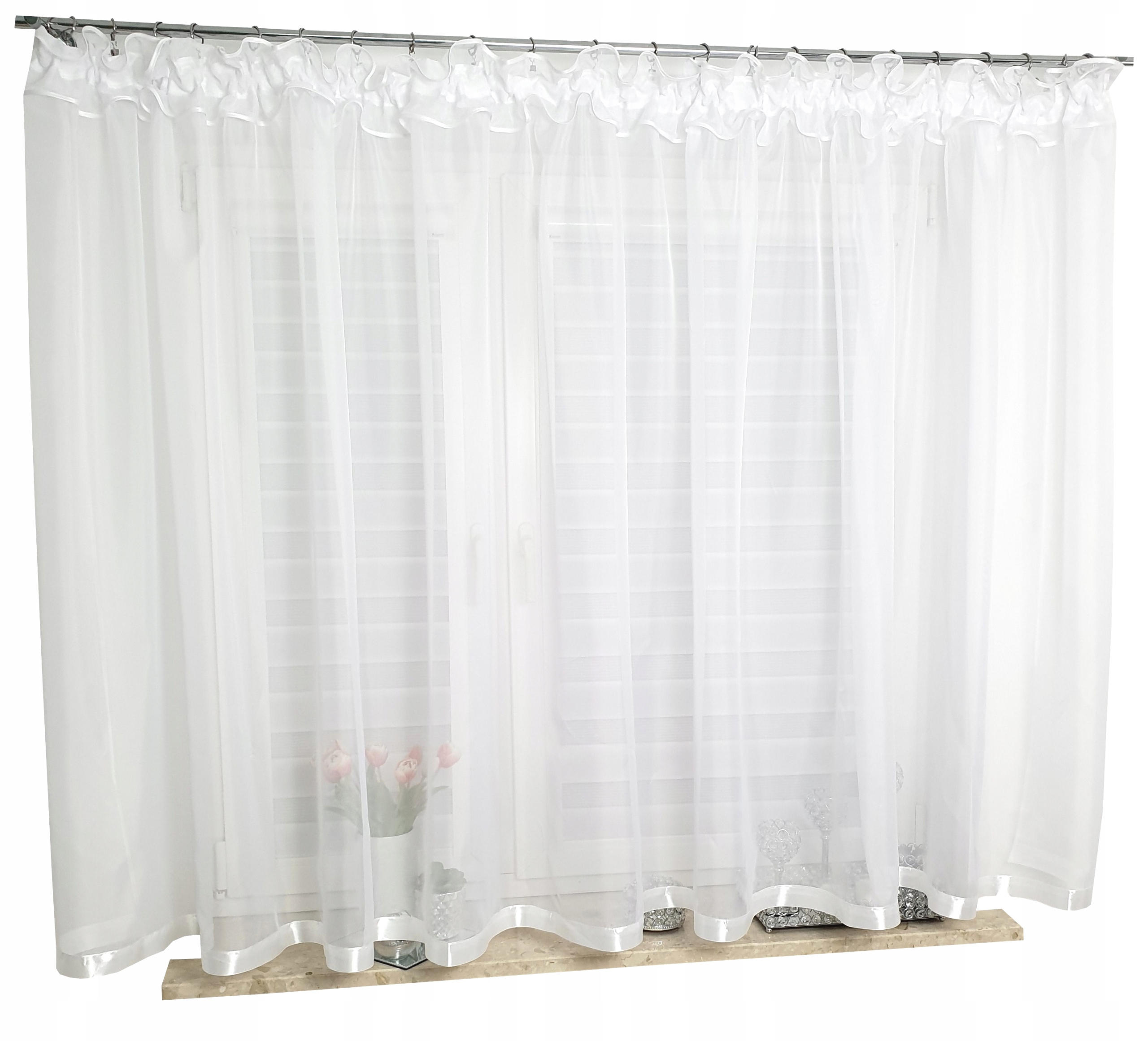 

Firana prosta z Lamówką Firanki gotowe 170x600
