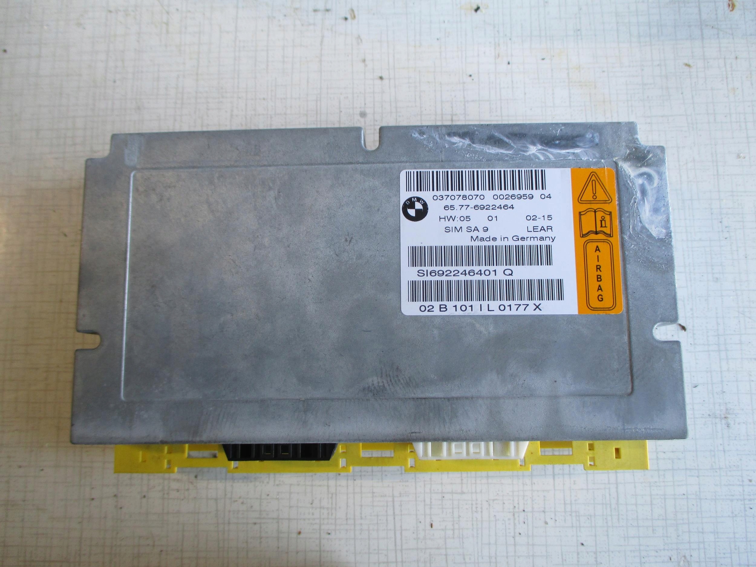 BMW E65 01-05 SENSOR AIRBAG PODUSZEK 6922464