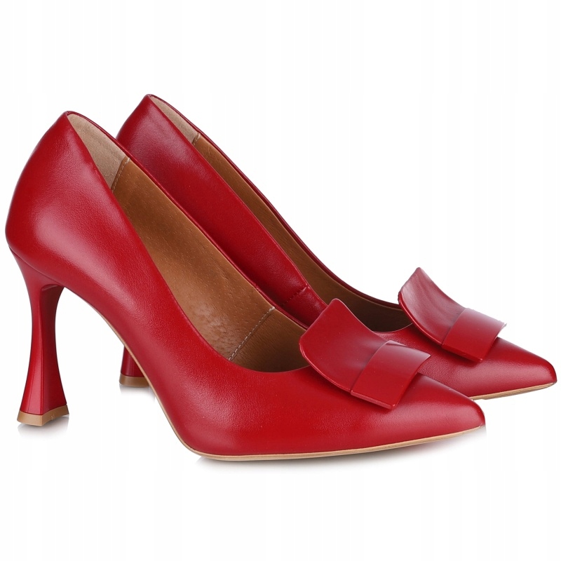 Dámské lodičky Aspena Kor 2932 CZERW275 polské červené Kůže VEL..36
