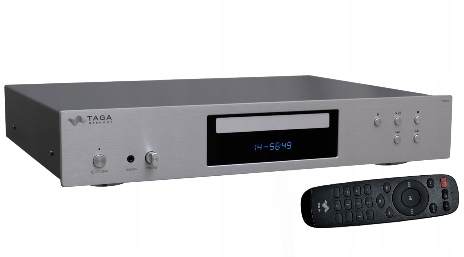 Odtwarzacz Hi-fi Płyt CD Audio Dac ES9018 Taga Harmony TCD-50 Silver