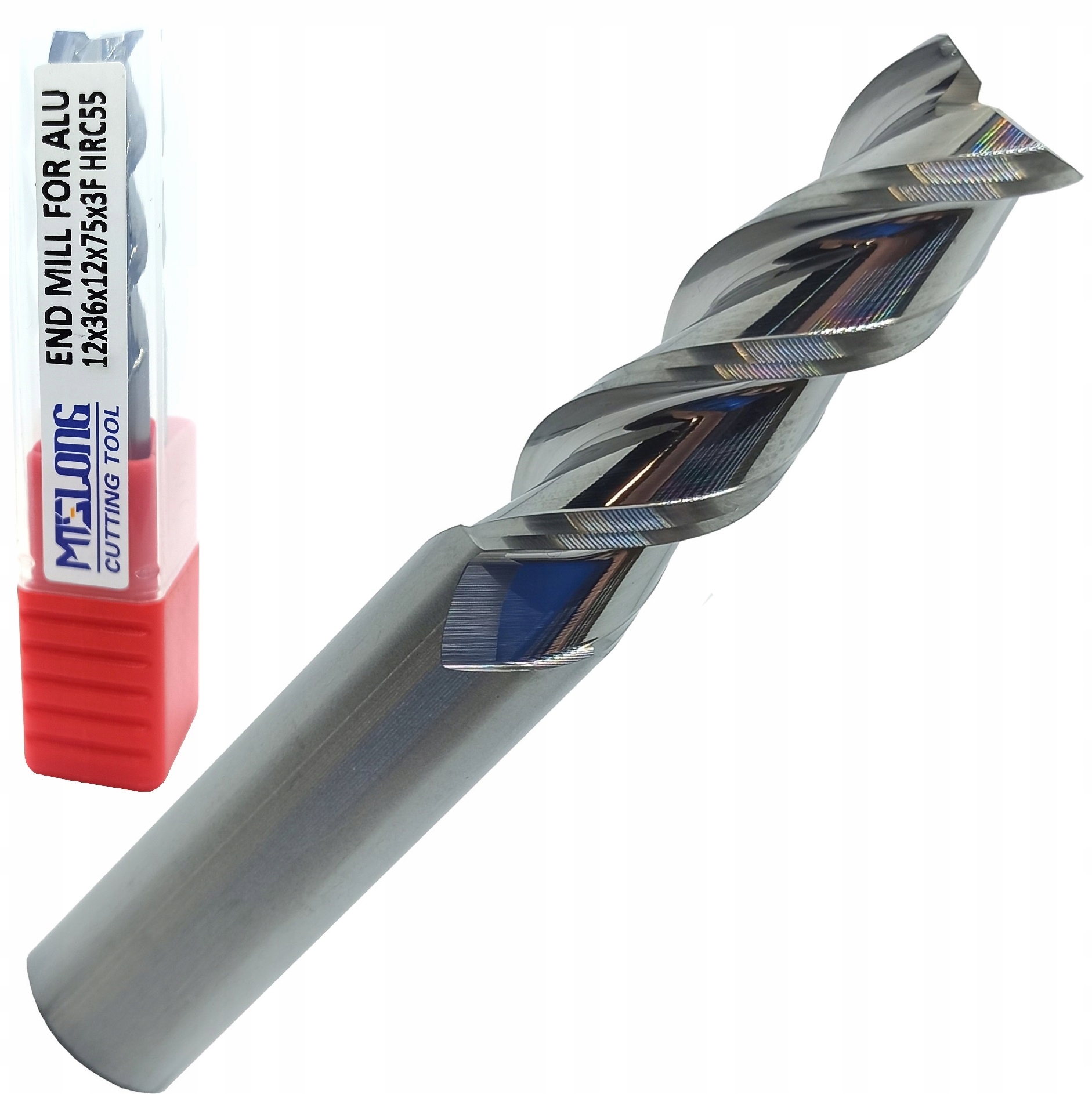 Frez Węglikowy Vhm fi 12mm Mts 55HRC Do Aluminium 3Z