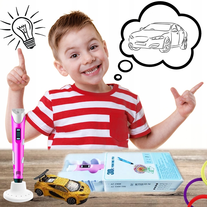 DŁUGOPIS 3D DLA DZIECI 3D PEN PRO DRUKARKA WKŁADY PLA 110 METRÓW ZESTAW XXL Producent Inna