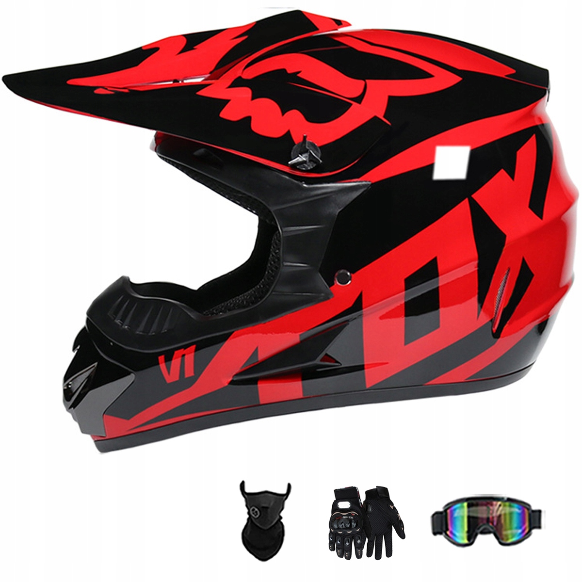 Motocyklová Přilba Lehká Enduro Quada Brýle Rukavice Maska S