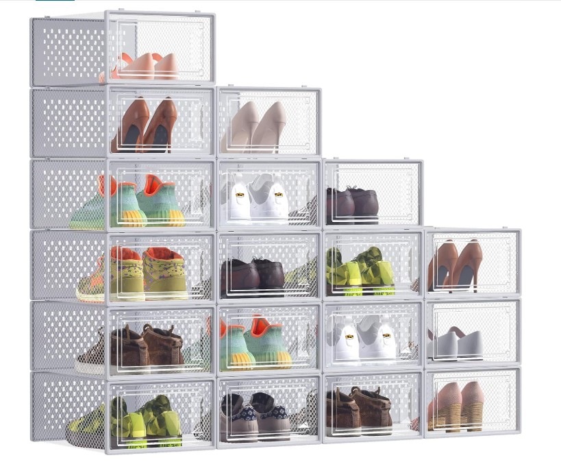Botník Organizér na obuv Songmics 23,1 x 14,3 x 33,3 cm šedý