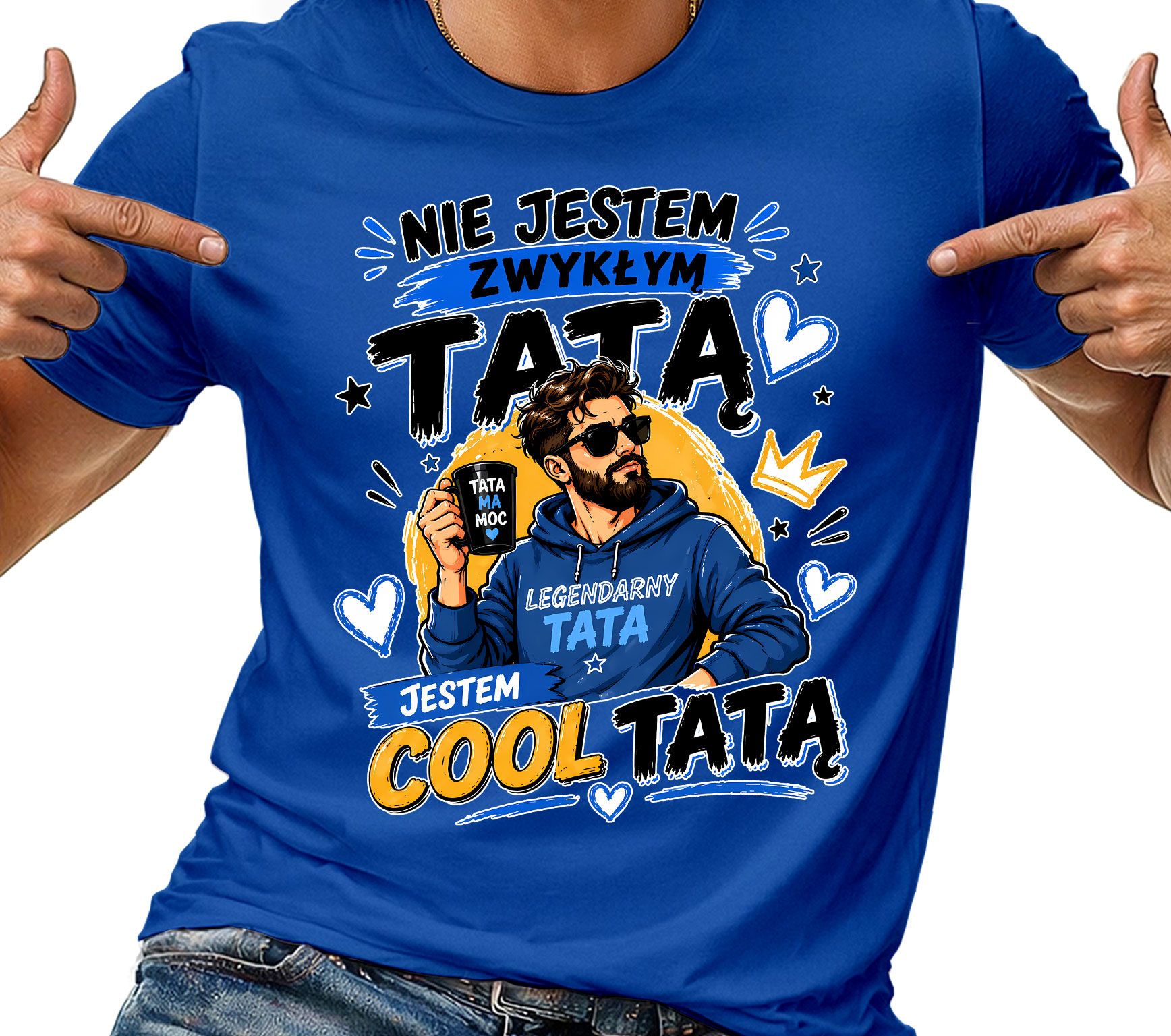 Tričko Tričko Pánské Legendární Cool Táta Na Den Táty Otce XXL