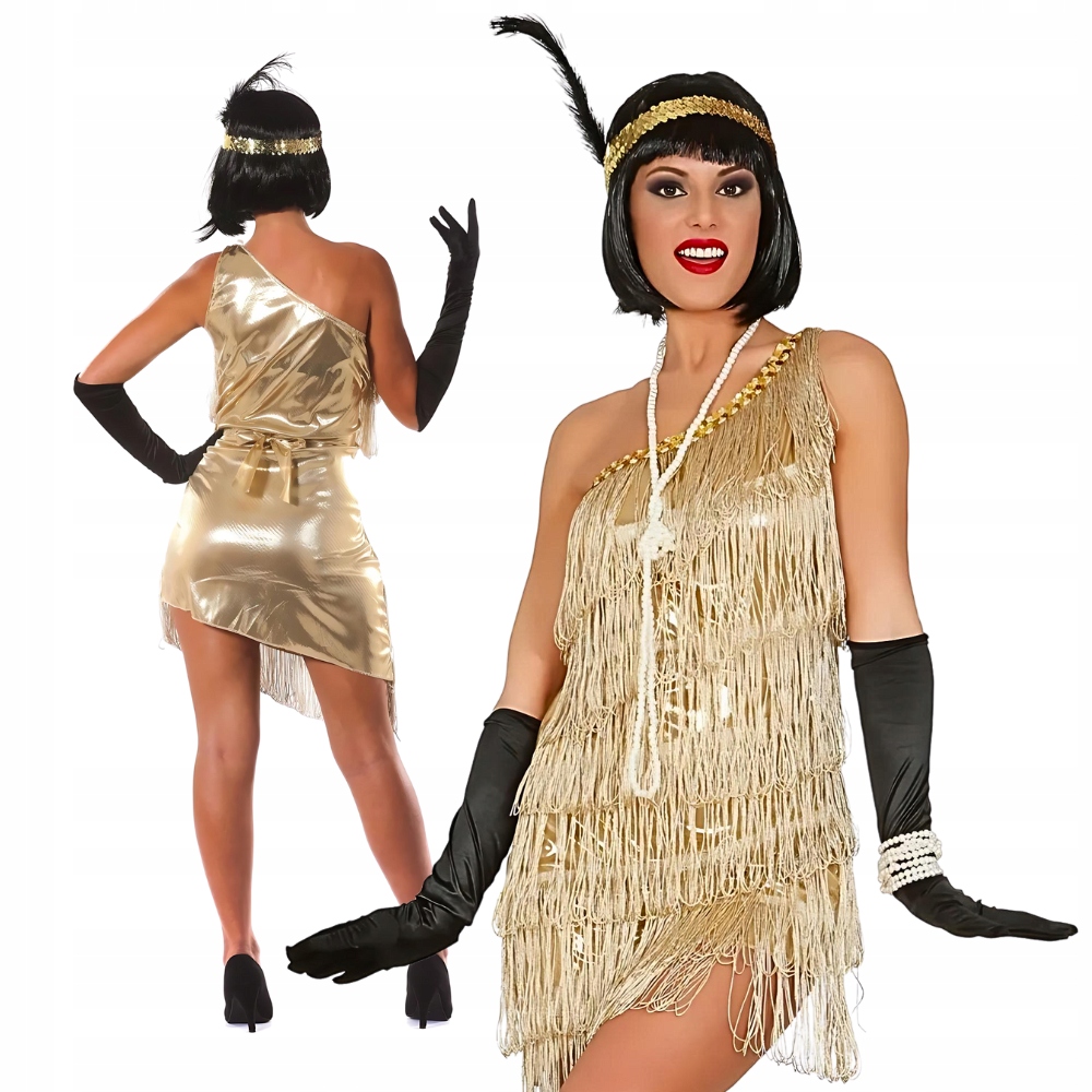 Kostým pro dospělé Charleston retro 20. léta vel L