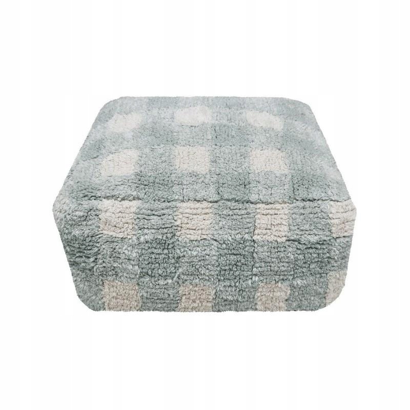 Lorena Canals Štvorcová taburetka Vichy 20x40x40 cm modrá farba