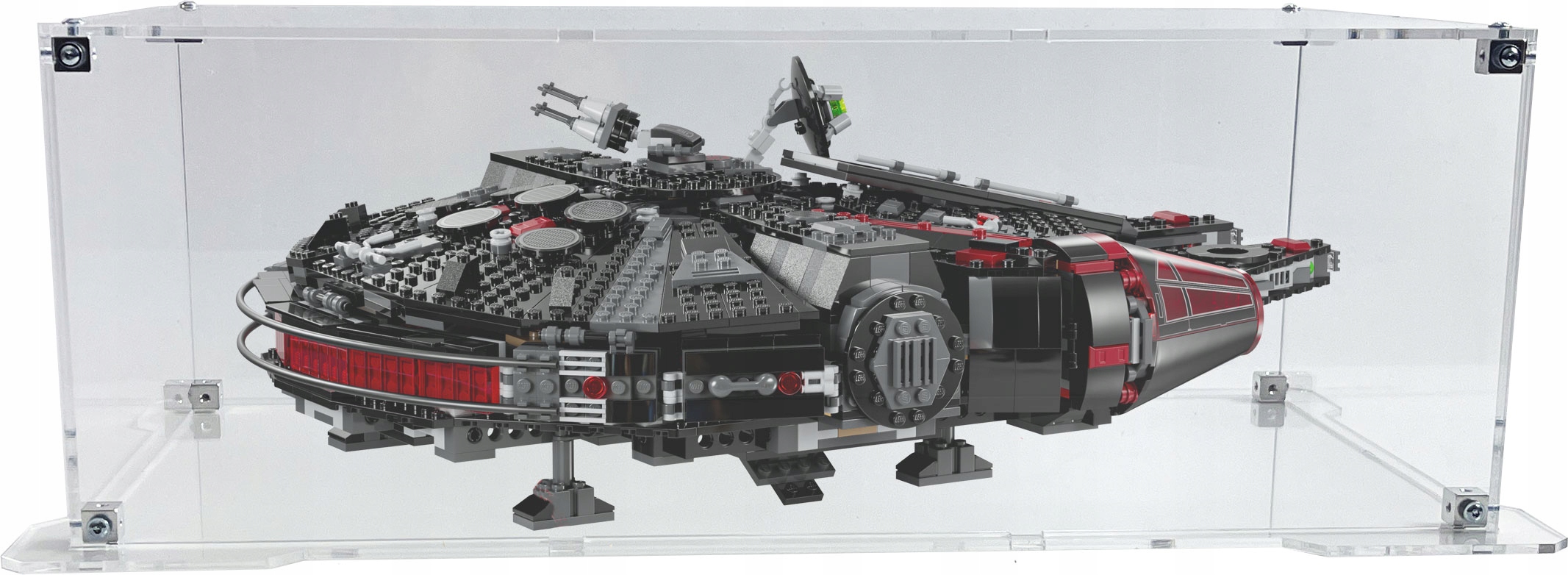 Vitrína s podstavcem Drewlandia pro stavebnici Lego 75389 Temný sokol Millenium