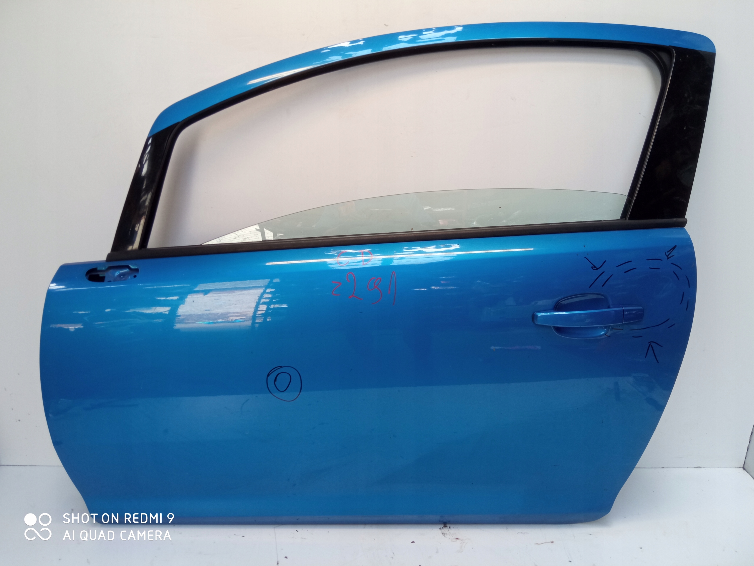 OPEL CORSA D 3D Tür links Z291