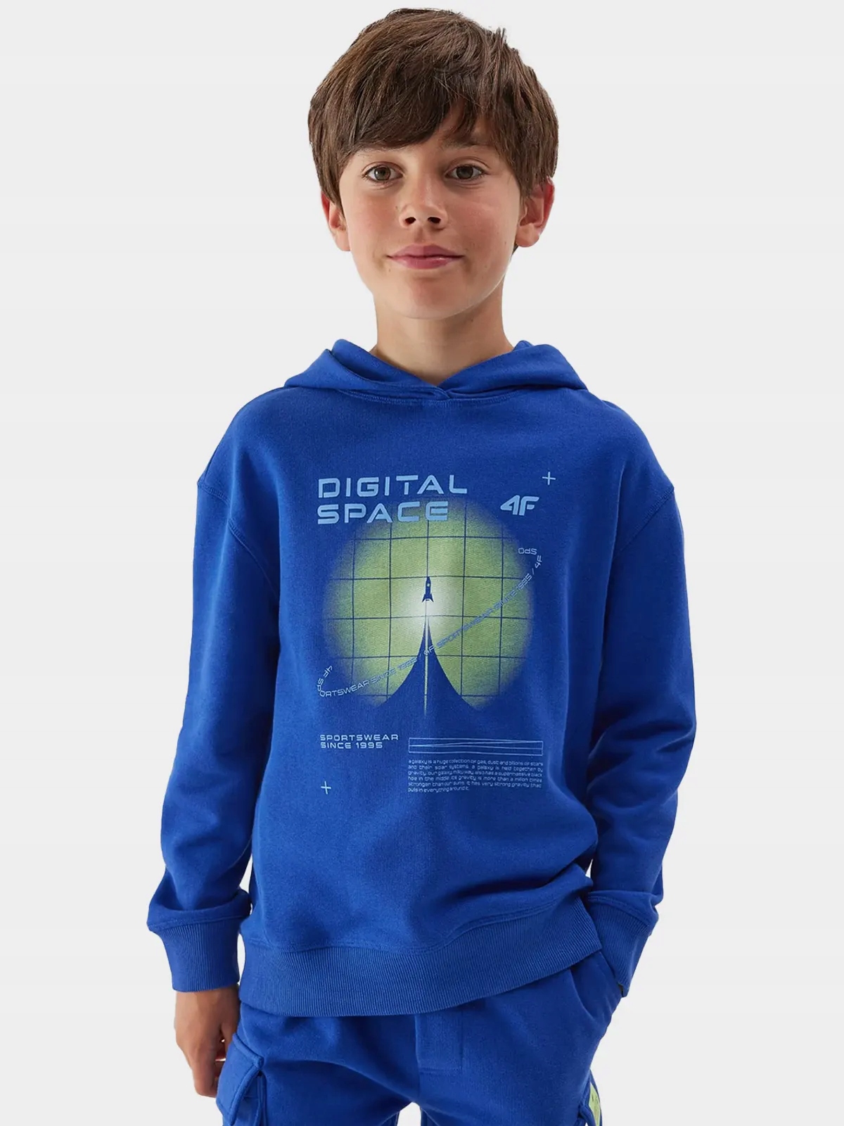 BLUZA CHŁOPIĘCA 4F DRESOWA Z KAPTUREM AW23M632 Zapięcie brak