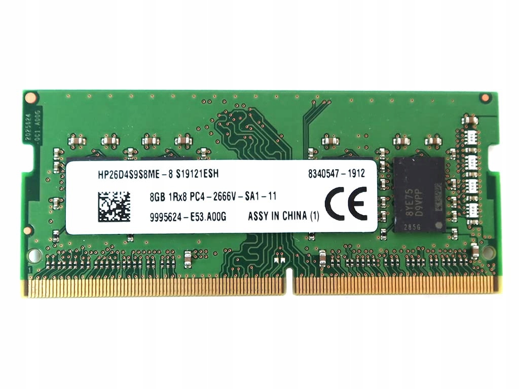 paměť Ram 8GB DDR4 Kingston 2666 MHz 1.20V PC4-2666V HP26D4S9S8ME 8