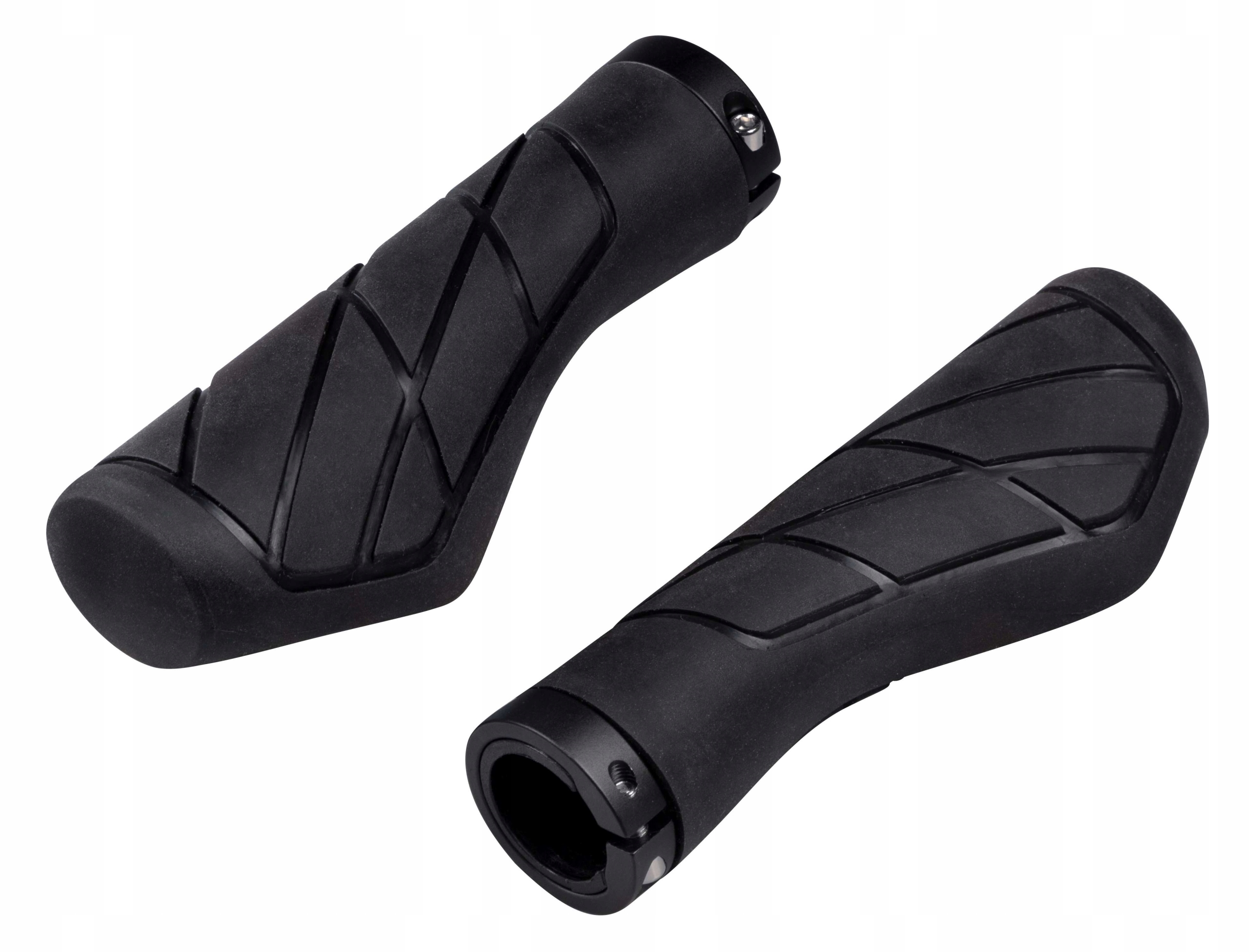 Chwyty kierownicy Force Bar z blokadą, skręcane czarne, 135mm, ergonomiczne
