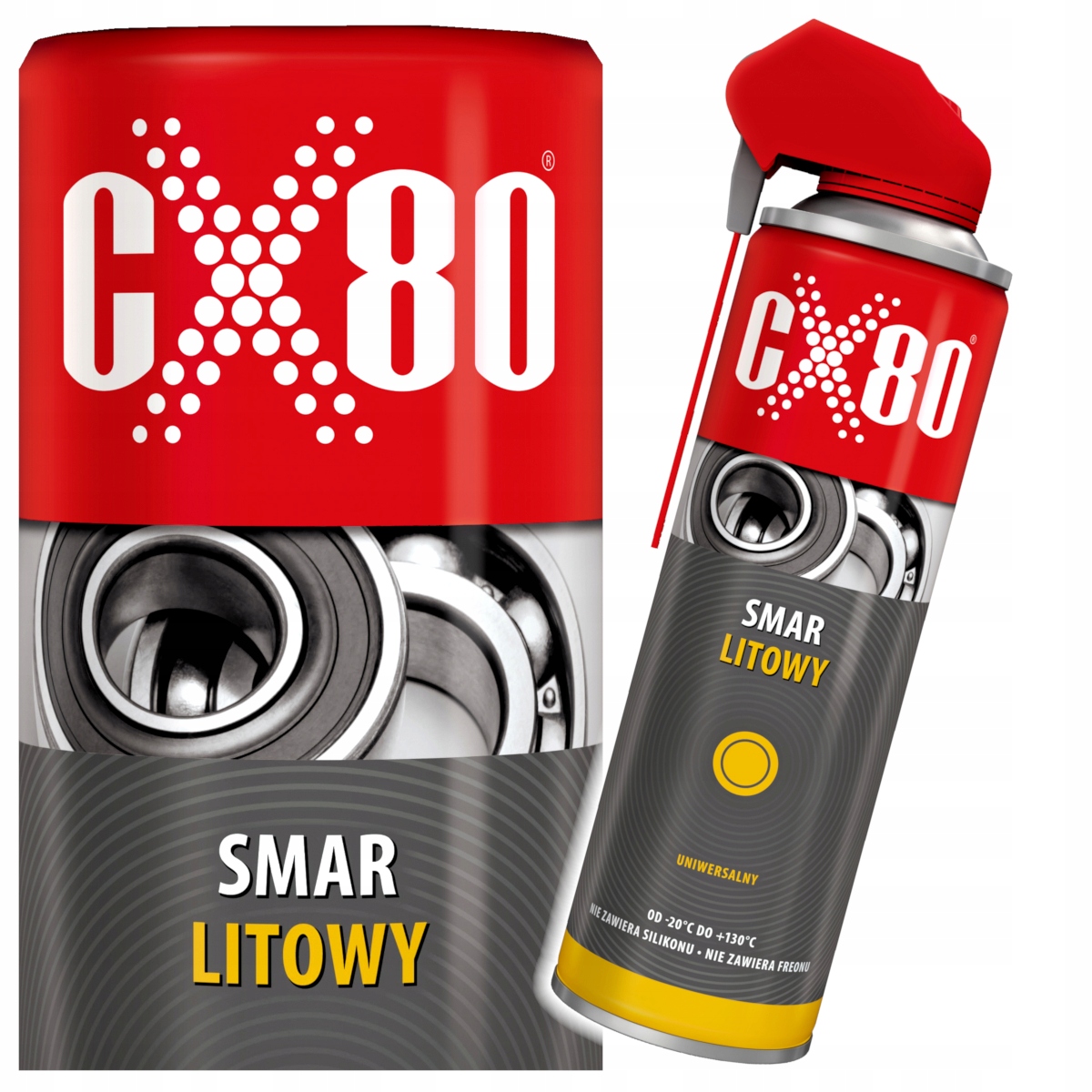 CX80 Smar Litowy Uniwersalny Do Łożysk Przegubów Duo Spray 500ml