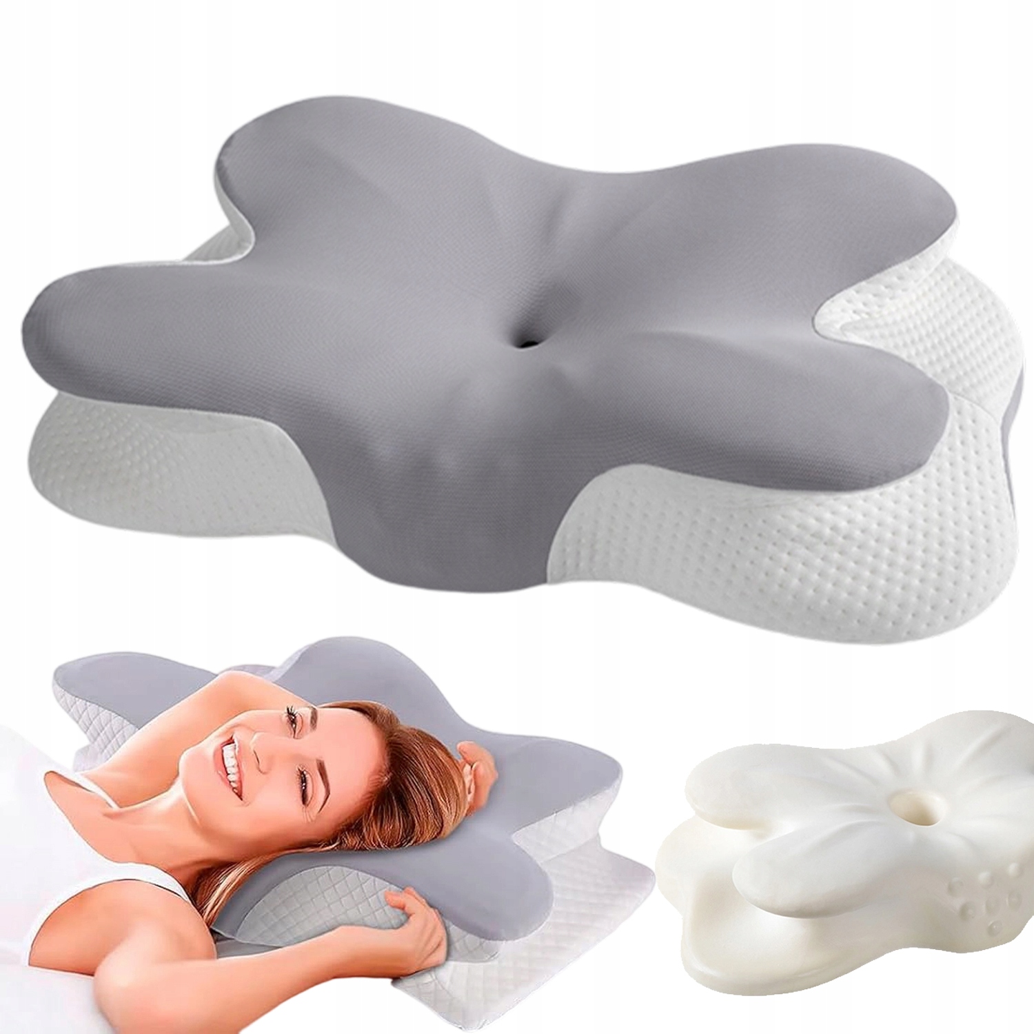 Poduszka Ortopedyczna Do Spania Memory Motyl 2 Wysokości Rozmontowalna