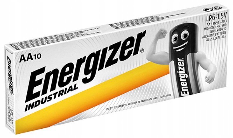 Bateria Alkaiczna Energizer AA/LR6 Industrial zestaw 10 Sztuk.