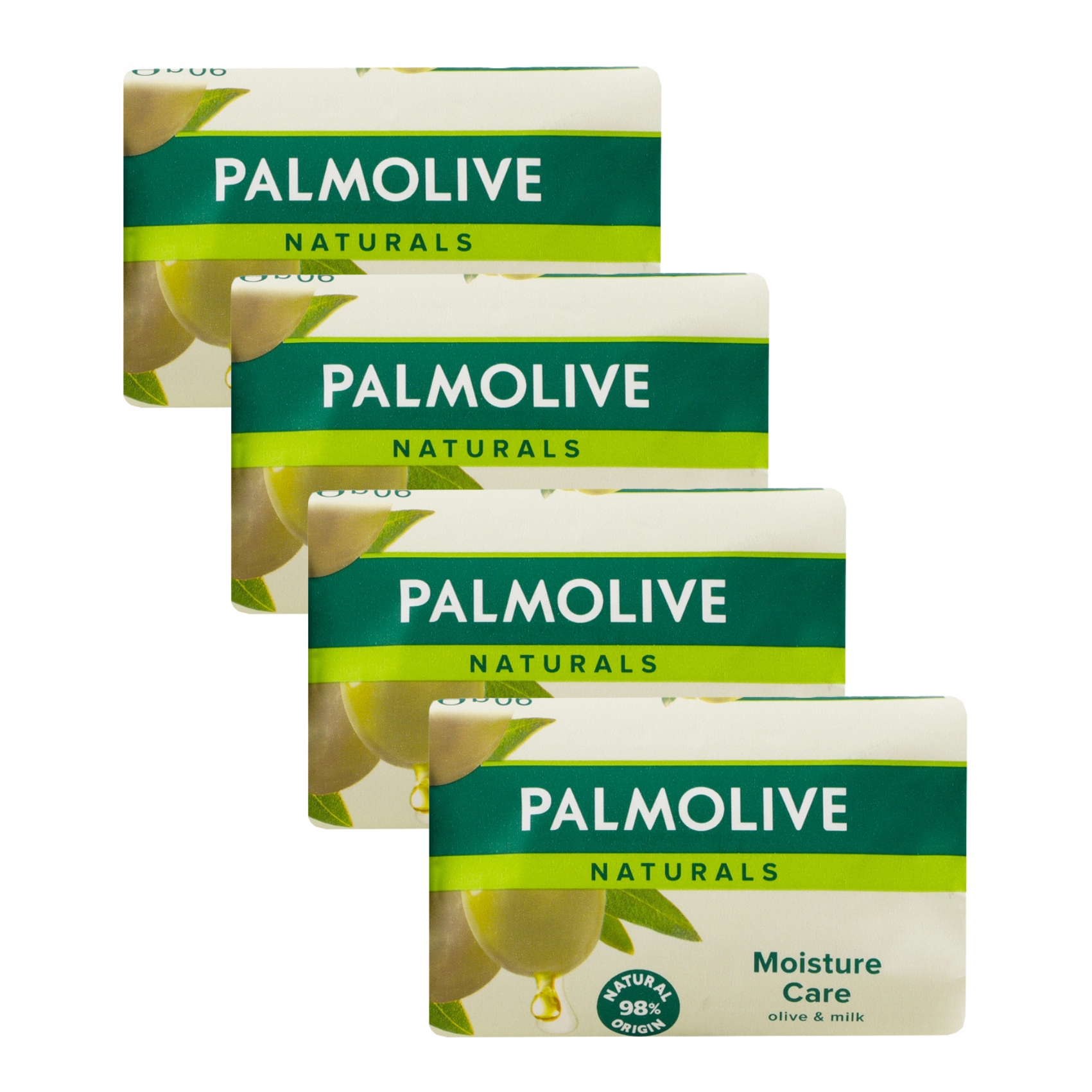 Palmolive Naturals toaletní mýdlo v kostce s olivovým olejem 4x90 g