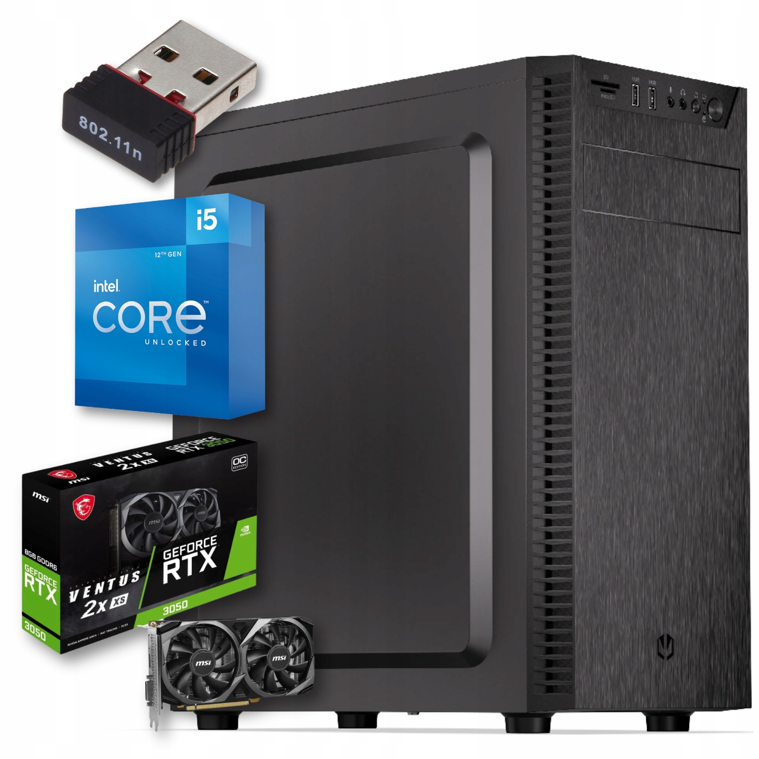 Pix Titan Počítač i5 12Gen 32GB DDR4 1TB Ssd NVMe Rtx 3050 Win11