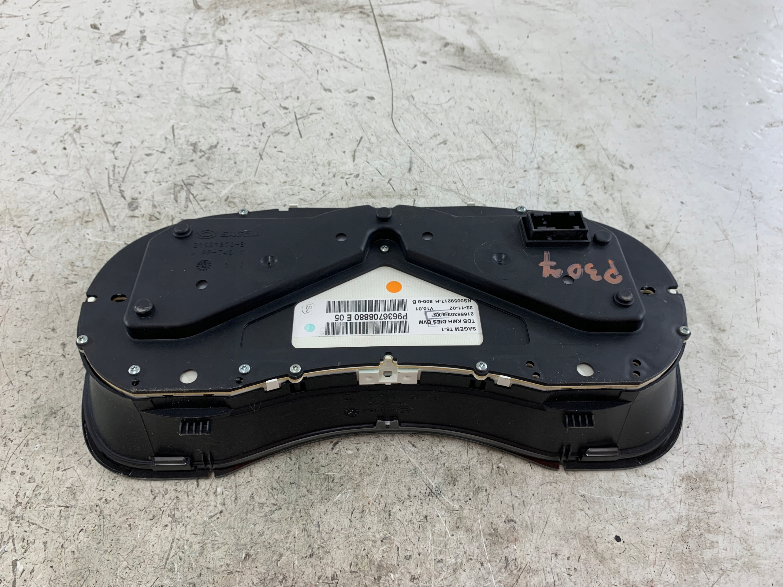 PEUGEOT 307 2.0 HDI dials dials P9636708880E