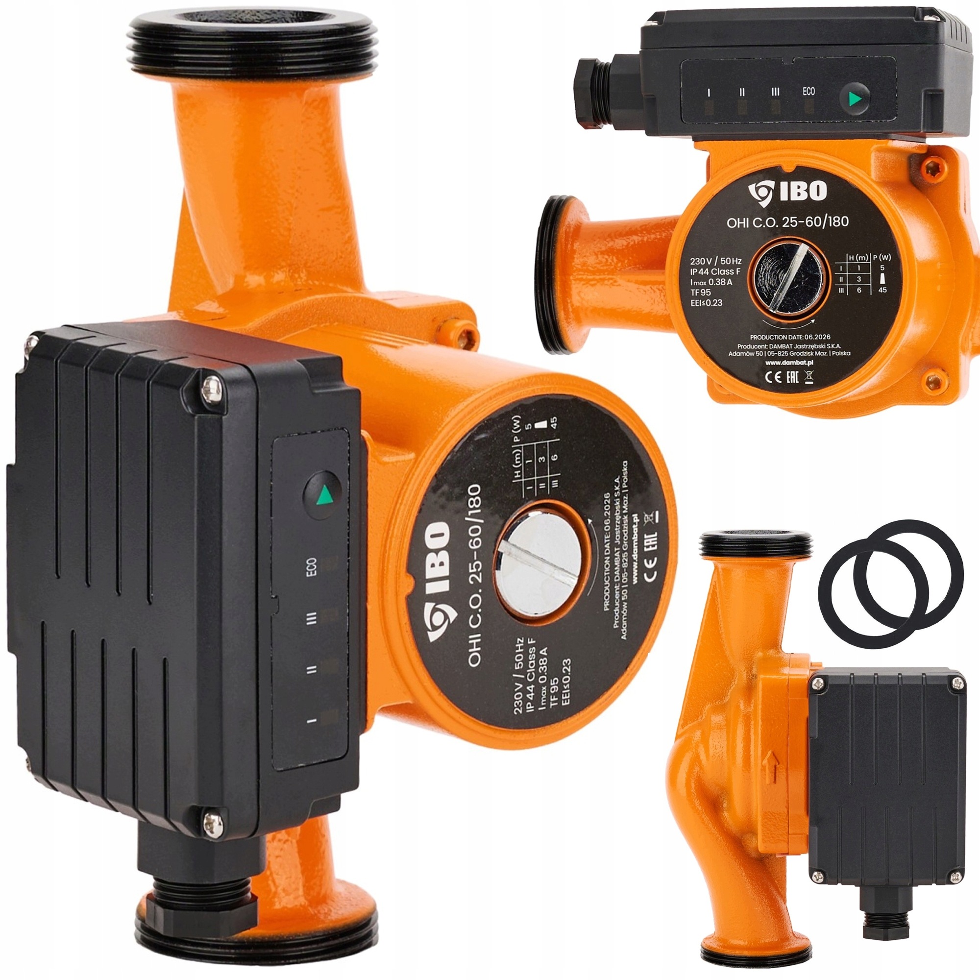 Elektronická Oběhová Pumpa Pro Instalaci Každé Pece Ohi C.o. 25-60/180 Ibo