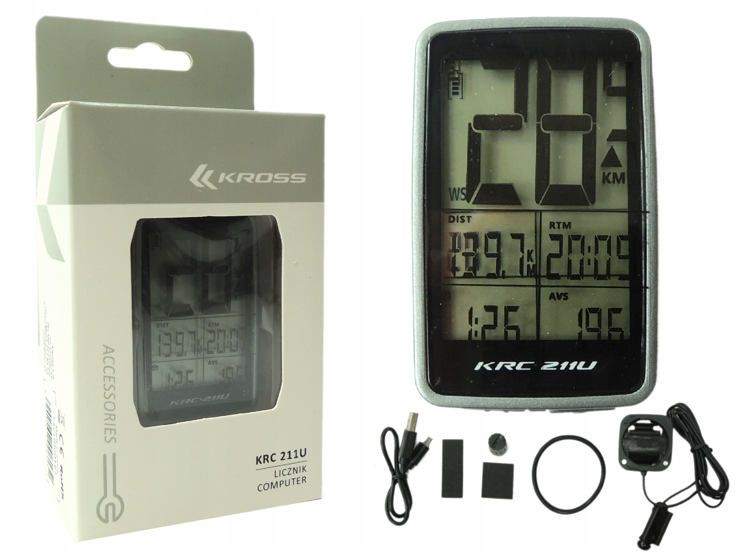 

Licznik rowerowy Kross 211U przewodowy 11 funkcji