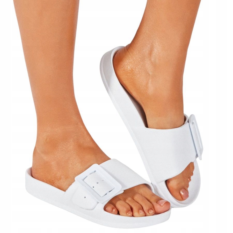 KLAPKI DAMSKIE BIG STAR NA PLAŻE BASEN PO DOMU Wzór dominujący logo