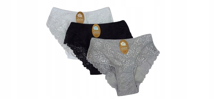 

Koronkowe Figi Damskie z Wyższym Stanem XXXL