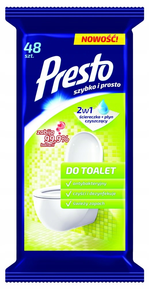 

Presto Ściereczki Nawilżane Do Toalet 48 Sztuk