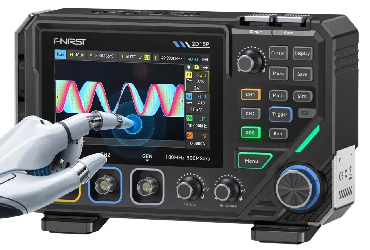 3w1 Oscyloskop 100MHz Generator 10MHz Multimetr Fnirsi, FN-2D15P