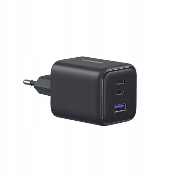 Ładowarka sieciowa Ugreen GaN 45W X527 2x Usb-c Usb-a czarna