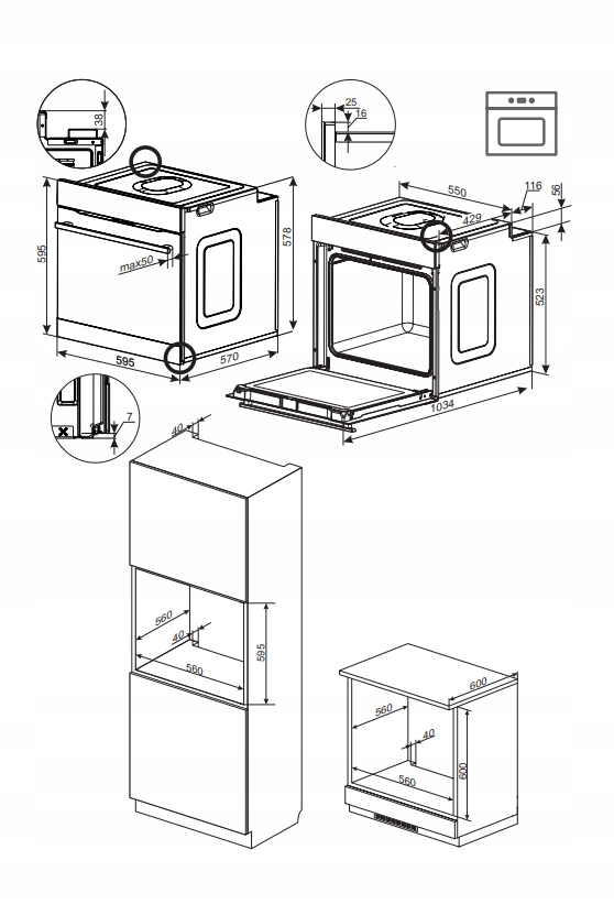 NOWOŚĆ! Piekarnik AMICA ED57545V STUDIO STEAM + ZŁOTE DODATKI Funkcje inne
