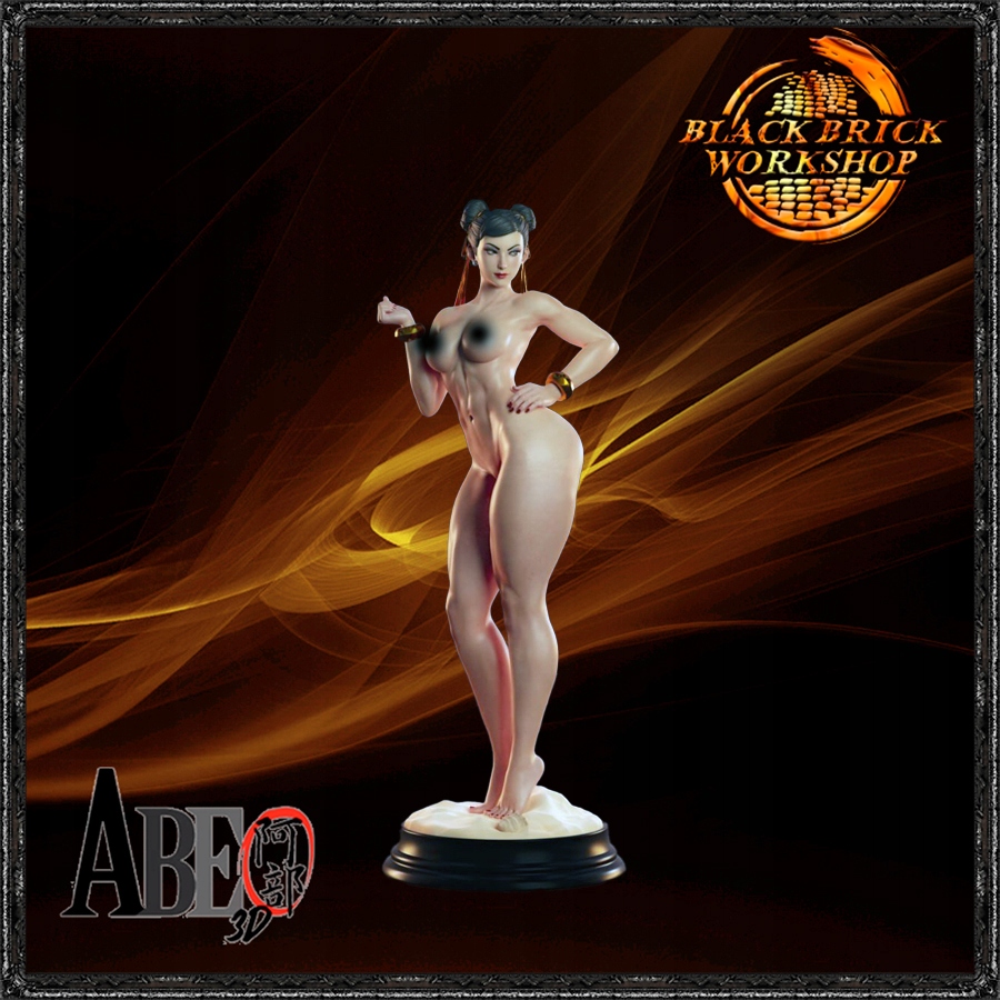 Chun-Li Sf6 bikini Unpainted Abe 3D 1/12 (150mm) Měřítko (nsfw) 3D tisk