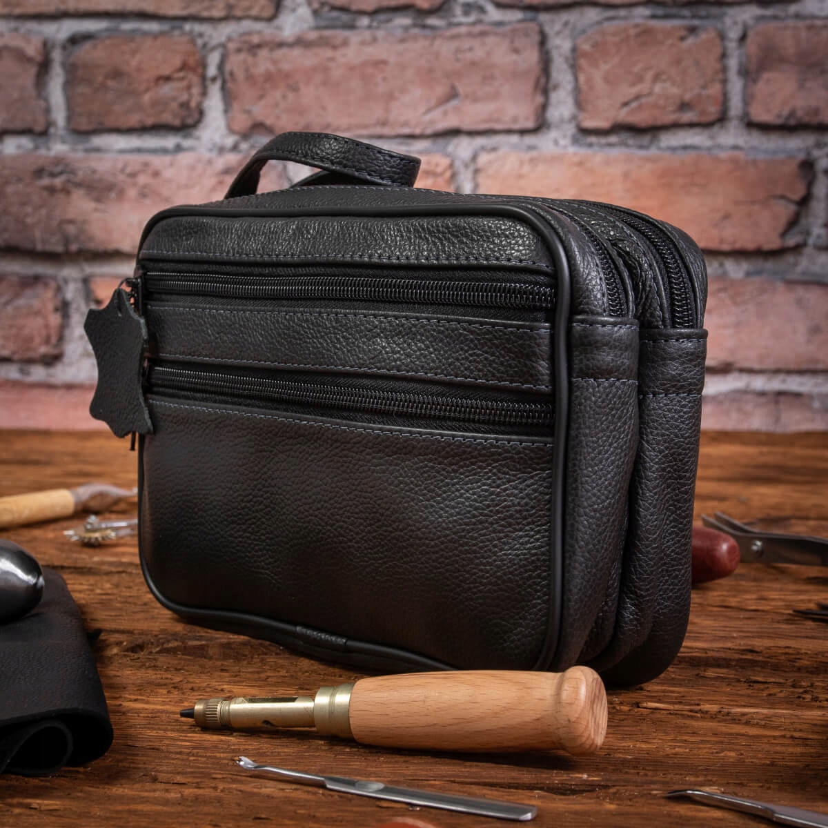 Taška na dokumenty Pánská telefonní peněženka do ruky Kožená Belveder L2D