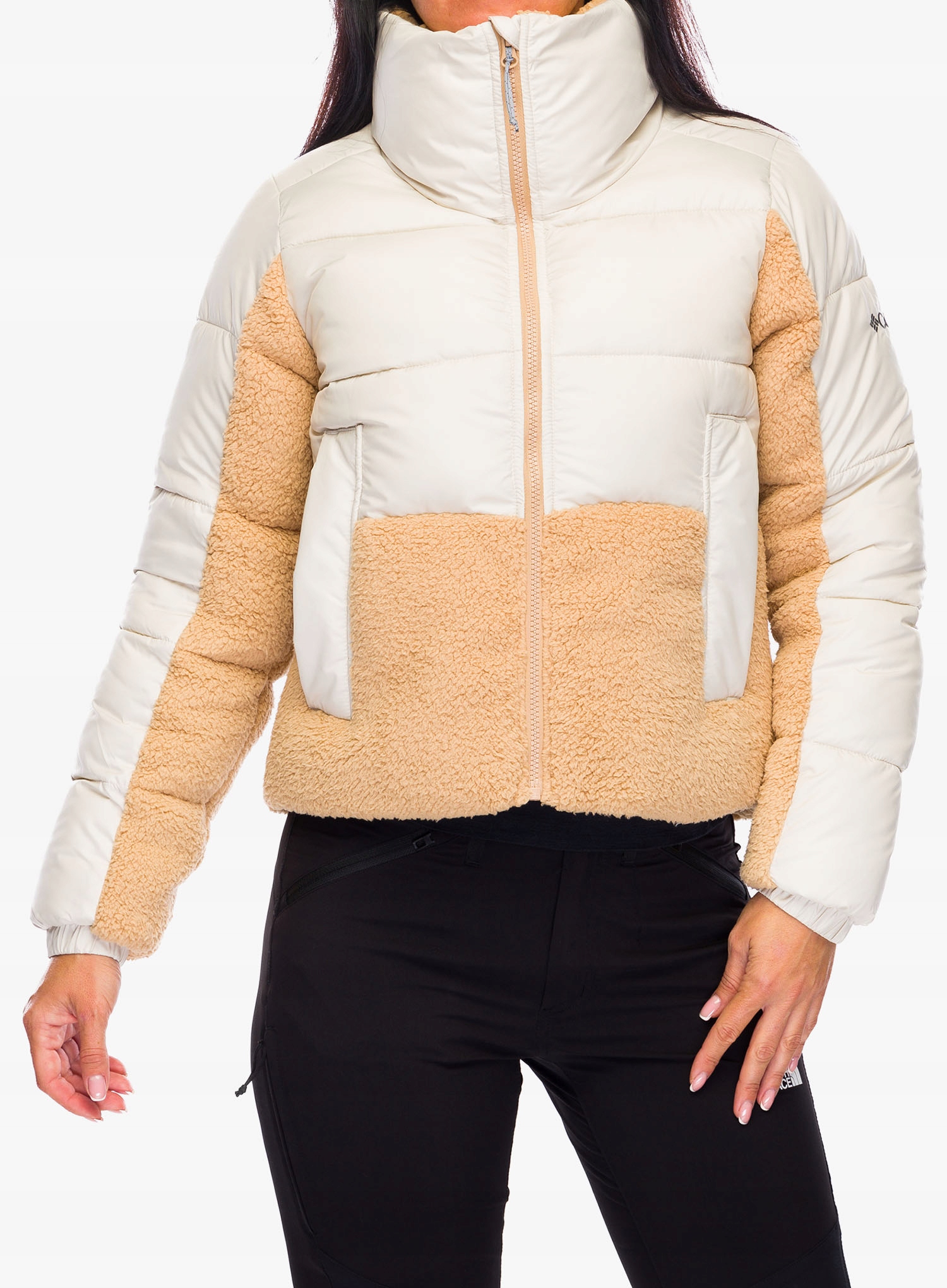 Dámská zateplená bunda Columbia Leadbetter Point II Sherpa Hybrid canoe L