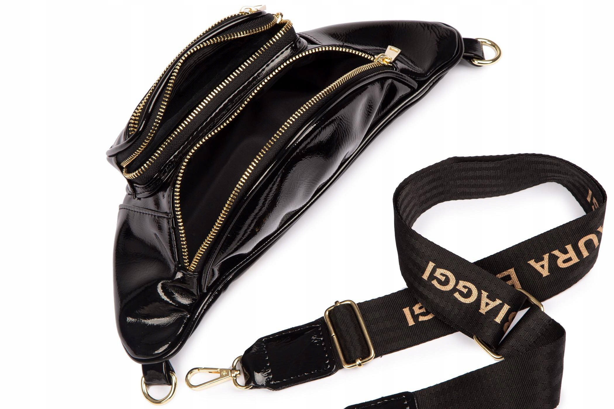 BIAŁA TOREBKA DAMSKA LISTONOSZKA NERKA SASZETKA Z PASKIEM LOGO BIODRÓWKA Rodzaj biodrowa