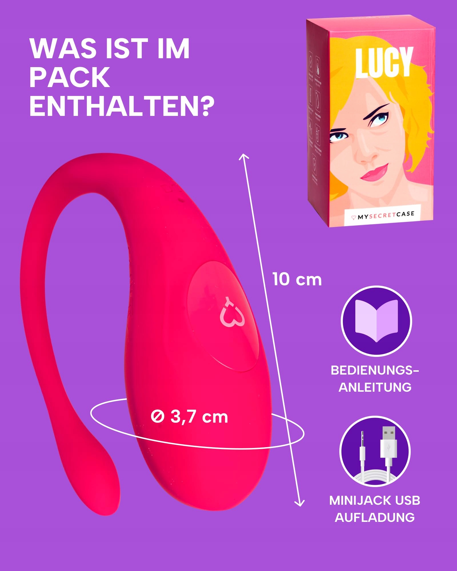 MYSECRETCASE Wibrator Dla Kobiet 7 Trybów 3 Intensywności Trener Kegla — miniatura 5