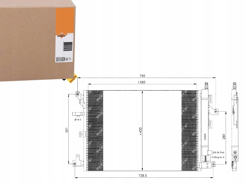 NRF35889 Kondenzátor Klimatizace Volvo XC90 02- Asistent řidiče #33