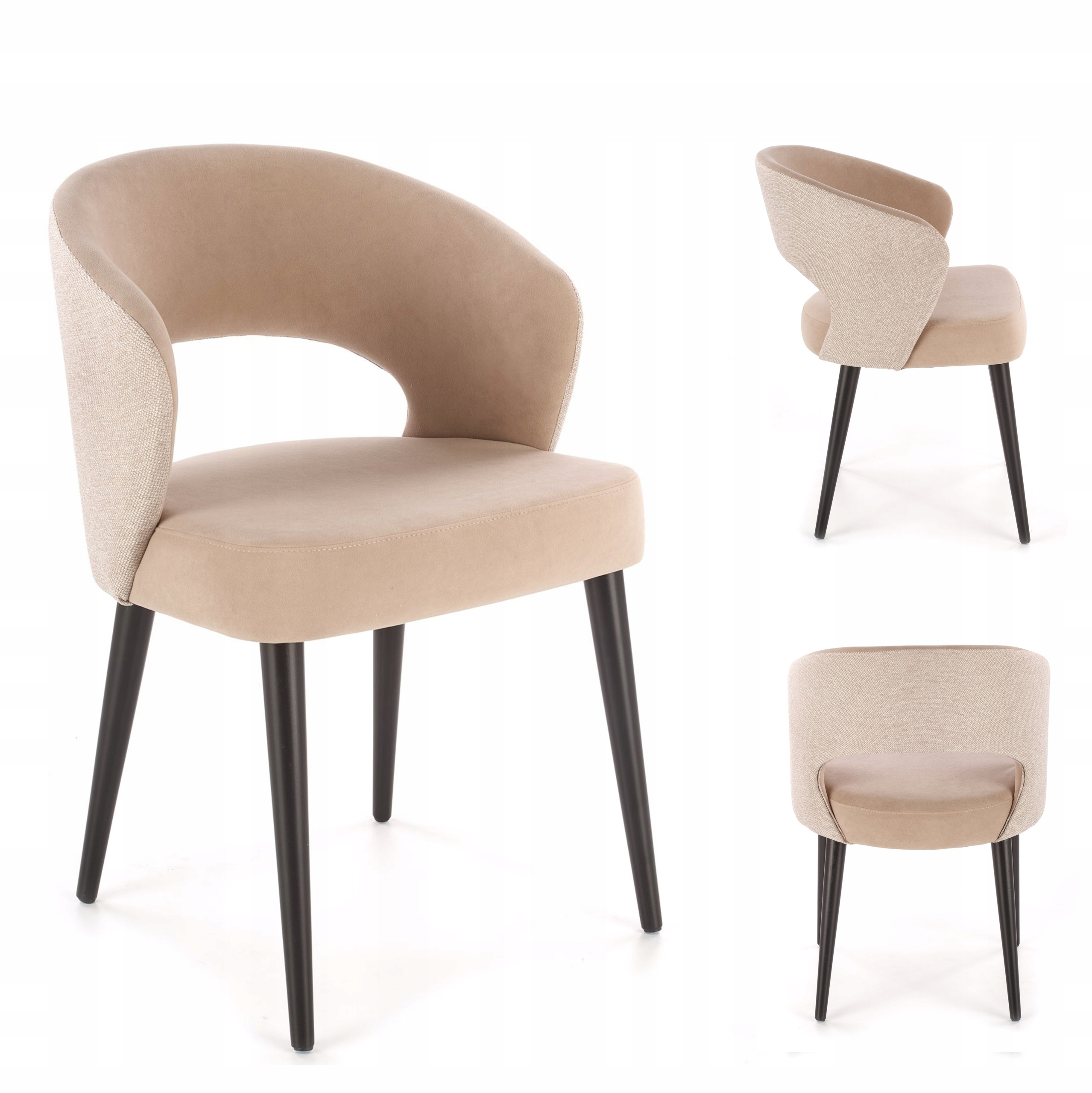 Moderní židle do obývacího pokoje, kanceláře, jídelna, jedinečný design Canelli 6 béžová