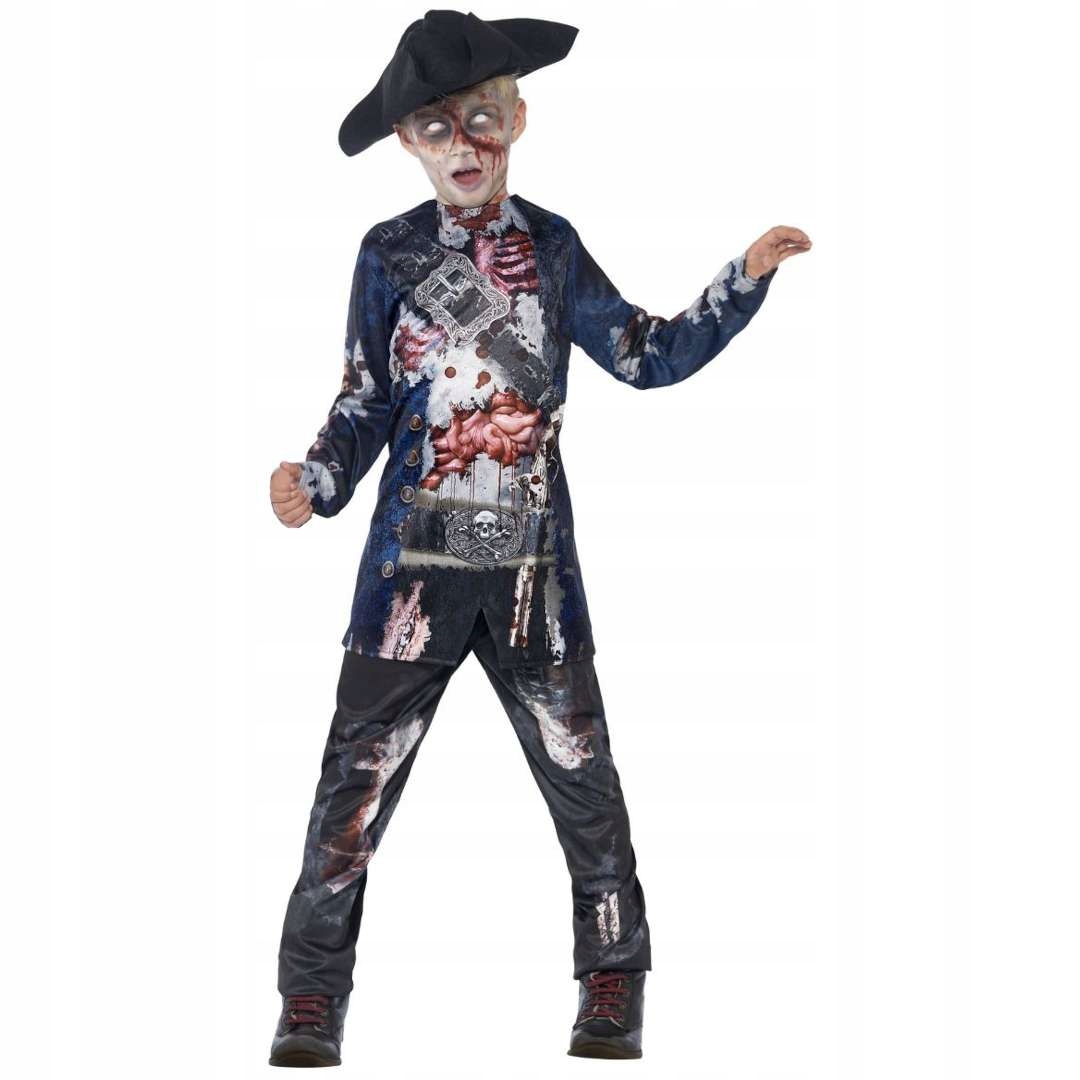 STRÓJ PIRAT ZOMBIE halloween korsarz kostium 130