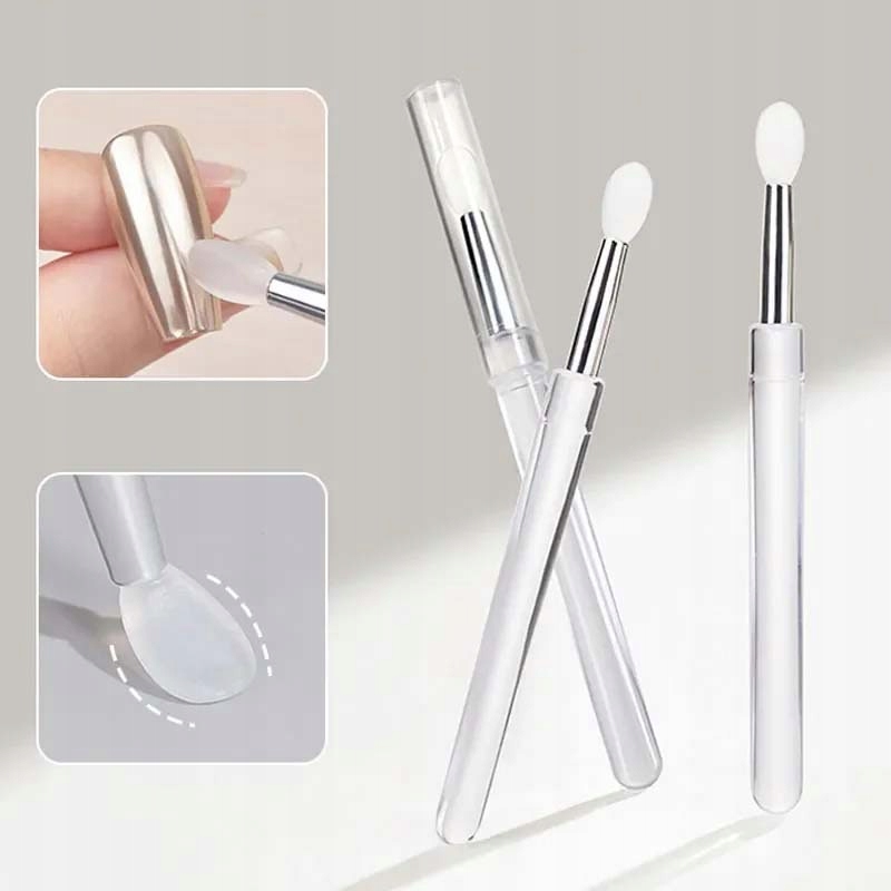 Silikonowy aplikator do pyłków DO ZDOBIEŃ wcierania pyłków Clear Marka La Diosa